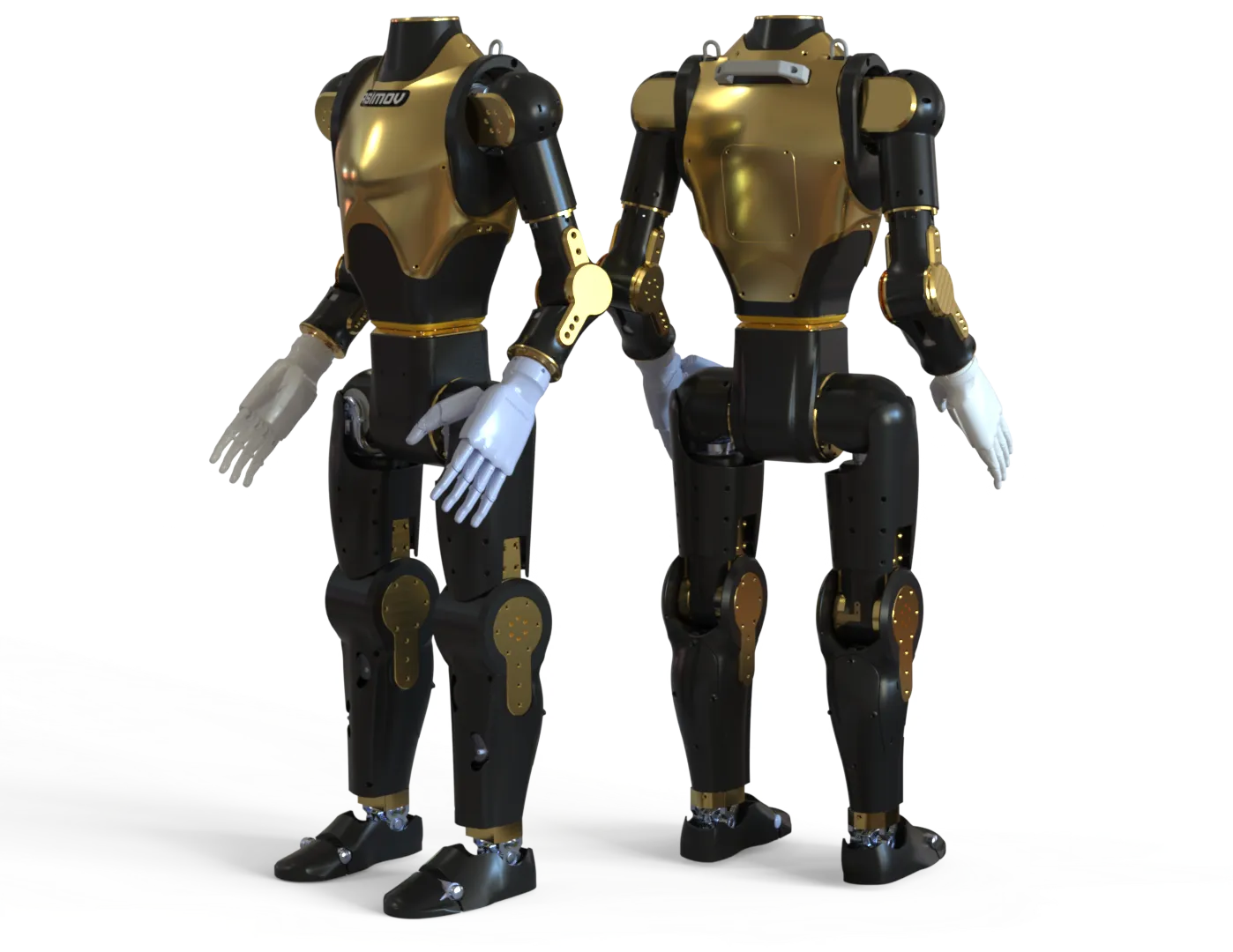 Industrial design render of complete Asimov humanoid